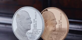 Великобритания выпустила монету с изображением принца Филиппа