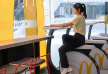 В ресторанах McDonald’s появились велотренажеры
