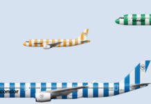 Такие самолеты вы еще не видели: Condor окрасил свои лайнеры в яркую полоску