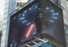Lucasfilm в коллаборации с LG разместил 3D билборд с Дартом Вейдером