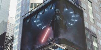 Lucasfilm в коллаборации с LG разместил 3D билборд с Дартом Вейдером