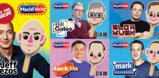 В США можно купить мороженое в форме голов Джеффа Безоса, Джека Ма и Марка Цукерберга