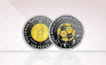 Нацбанк выпустил коллекционные монеты с логотипом ЧМ-2022