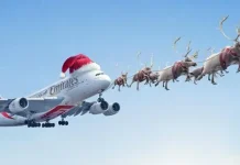 Emirates Airlines превратила самолет в сани Санты