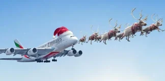 Emirates Airlines превратила самолет в сани Санты