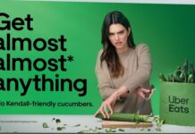 Кендалл Дженнер решила повторить свой кулинарный трюк в рекламе UberEats