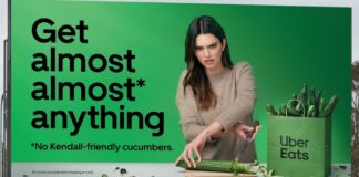 Кендалл Дженнер решила повторить свой кулинарный трюк в рекламе UberEats