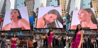 Казахстанка украсила билборды на Таймс-сквер