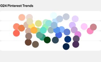 Pinterest назвал ключевые цветовые тенденции на 2024 год