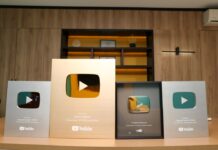 Новая серебряная кнопка YouTube у «Седьмого канала»