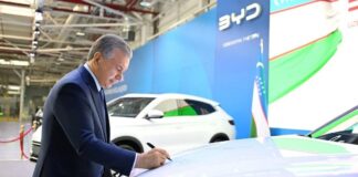В Узбекистане на заводе BYD в Джизаке выпущены первые электромобили