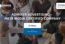 Admixer Advertising — Meta Media Certified Company и Meta Business Partner