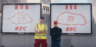 KFC во Франции запустила кампанию с билбордами, нарисованными вручную