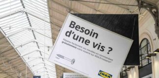 Ikea «закрепила» внимание: креативная реклама в Париже