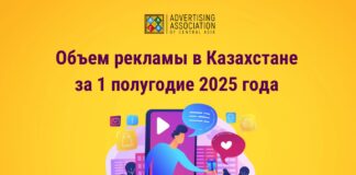 Объем рекламы в Казахстане за 1 полугодие 2025 года
