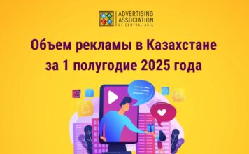 Объем рекламы в Казахстане за 1 полугодие 2025 года