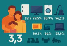 Средний размер семьи в Казахстане снижается, но оснащенность техникой растёт