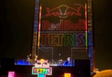 Red Bull превратил ночной Дубай в игру «Тетрис»
