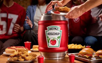 Когда кетчуп льётся из крана: Heinz готовится к Суперкубку