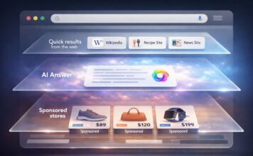 Google меняет структуру AI-выдачи, добавляя рекламные магазины и блок ссылок