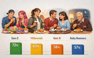 Исследование: Gen Z ест больше сладкого, чем миллениалы и бэби-бумеры