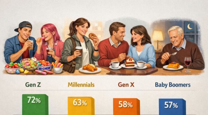 Исследование: Gen Z ест больше сладкого, чем миллениалы и бэби-бумеры