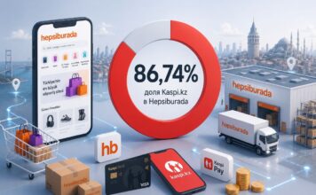 Kaspi.kz увеличил долю в турецком маркетплейсе Hepsiburada до 86,74%